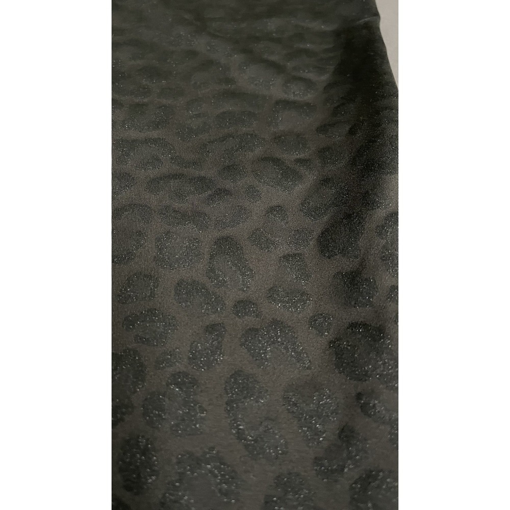Nike Leggings Womens Large Black Glitter Animal Print High Rise Leopard Print - Picture 5 of 13